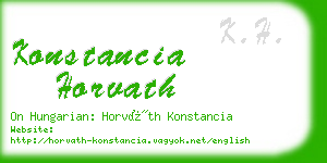 konstancia horvath business card